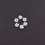アクリルビーズ フラワー 4弁花 7x7mm ホワイト【50ヶ】