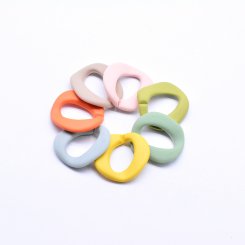 アクリルチェーンパーツ キヘイ カラフル 28×29mm 【100ヶ】