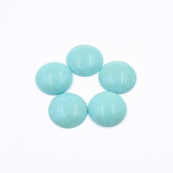 樹脂貼付けパーツ 円形 25x25mm グリーン【50ヶ(約132g)】