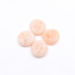 樹脂ビーズ 不規則円形 41x39mm ピンクベージュ【50ヶ(約795g)】