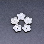 アクリルビーズ フラワー 五弁花 パールホワイト 3×10mm 【100ヶ】