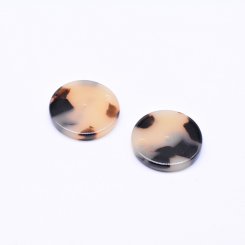 アクリルパーツ 丸型 2穴 ベージュ 3×17mm 【50ヶ】