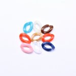 アクリルチェーンパーツ ツイスト カラフル 11×17mm 【100ヶ】