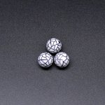 アクリルビーズ アンティーク調 丸玉 12mm ホワイト【500g（約500ヶ）】
