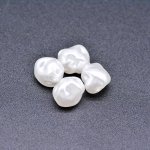 ABS製 パールビーズ 不規則 パールホワイト 9×10mm 【100ヶ】