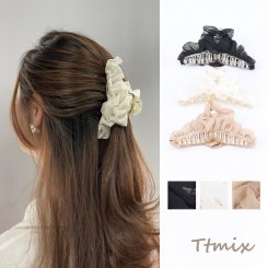 バンスクリップ ヘアアクセサリー レース 5×12cm（1ヶ）