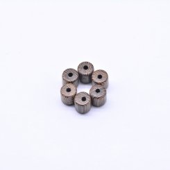 ウッドビーズ ウッドビーズ 円柱形 ダークブラウン 6×6mm【500g（約3571ヶ）】
