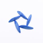 樹脂ビーズ 楕円形 カット 51x13mm ブルー【50ヶ(約217g)】