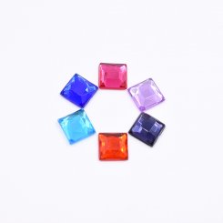 アクリルラインストーン 四角形 8x8mm【50ヶ(約7.5g)】