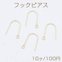 フックピアス U字 12×20mm ゴールド【10ヶ】