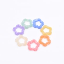 樹脂貼付けパーツ 5弁花 26x26mm 【20ヶ(約30g)】