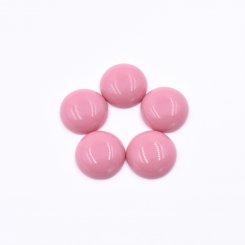 樹脂貼付けパーツ 円形 18x18mm ピンク【50ヶ(約67g)】