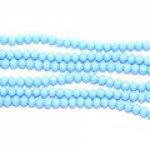 ボタンカットグラスビーズ 4ライトサファイア 3×4mm(1連/45cm)