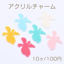 アクリルチャーム 5弁花 1穴 29×38mm【10ヶ】