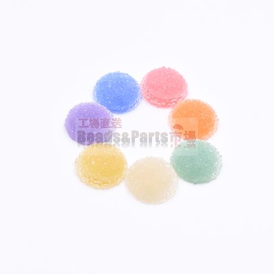 樹脂貼付けパーツ 円形 18x18mm 【20ヶ(約26g)】