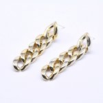 アクリルピアス チェーン ゴールド 13×57mm【50条】