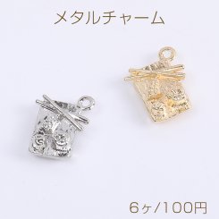 メタルチャーム 寿司＆箸＆寿司プレートチャーム 13×17mm（6ヶ）