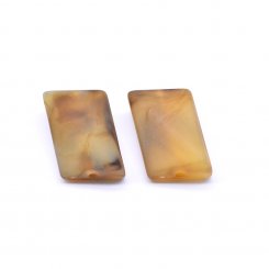 アクリルビーズ 長方形 琥珀 15×17mm【100ヶ】