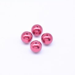アクリルビーズ 丸型 ワインレッド 10mm 【100ヶ】