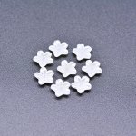 アクリルビーズ フラワー 五弁花 パールホワイト 2×7mm【100g（約2000ヶ）】