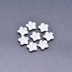 アクリルビーズ フラワー 五弁花 パールホワイト 2×7mm【100g（約2000ヶ）】