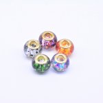 ロンデルアクリルビーズ 丸型 ゴールド 11×15mm【20ヶ】