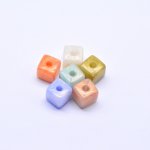 アクリルビーズ キューブ カラフル 12×12mm 全5色 【100ヶ】