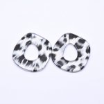 アクリルパーツ アクリルチェーンパーツ 穴なし ホワイト46×52mm【100ヶ】