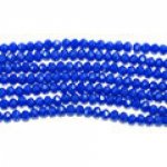 ボタンカットグラスビーズ 1ネイビー 3×4mm(1連/45cm)