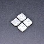 ABS製 パールビーズ 菱形 パールホワイト14×15mm 【100ヶ】