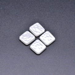 ABS製 パールビーズ 菱形 パールホワイト14×15mm 【100ヶ】