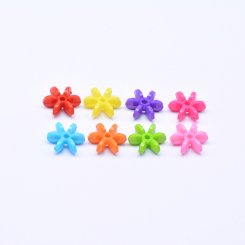 アクリルビーズ 花形 カラーミックス 5×12mm 【500g（約1851ヶ）】