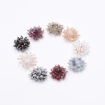 貼付けパーツ 円形 アクリルビーズ付き 25x25mm 【1ヶ】