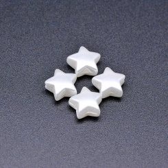 アクリルビーズ 星型 パールホワイト 6×11mm 【100ヶ】
