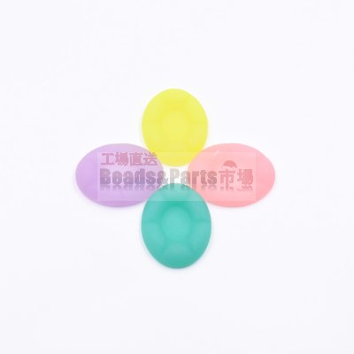樹脂貼付けパーツ 楕円形 40x31mm 【50ヶ(約317g)】
