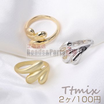 ファッションリング 指輪 デザインリングNo.13 幅約13mm【2ヶ】