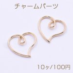 チャームパーツ ハートフレーム 16×17mm ゴールド【10ヶ】