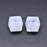 アクリルビーズ 正方形 ホワイト 17×18mm【100ヶ】