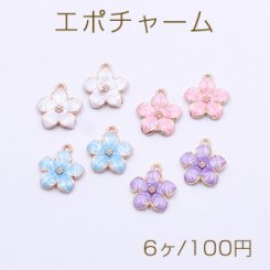 エポチャーム 梅の花 15×17mm ゴールド【6ヶ】