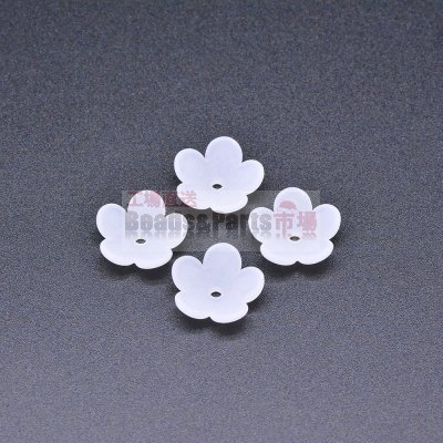 アクリル ビーズ フラワー 花型 ホワイト 6×17mm 【100ヶ】