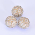 アクリルビーズ アンティーク調 丸玉 14mm ベージュ【500g】