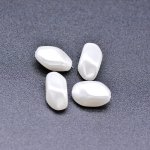 ABS製 パールビーズ 不規則 パールホワイト 6×10mm 【100ヶ】