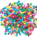 ウッドビーズ カラーミックス ソロバン 2-4mm(100g)