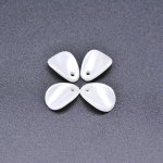 アクリルチャーム 葉形 パールホワイト8×12mm 【100ヶ】
