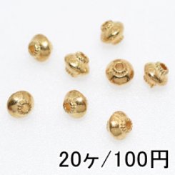 【20個】メタリックパーツ メタルビーズ ロンデル25