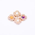 デコパーツ アクリルパーツ 花型 パール貼り 5×15mm【100ヶ】