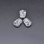 アクリルビーズ アンティーク調 不規則型 12×16mm ホワイト【500g（約500ヶ）】