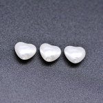 ABS製 パールビーズ ハート パールホワイト 7×8mm 【100ヶ】