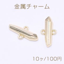 金属チャーム スティック 2カン 4×17mm ゴールド【10ヶ】