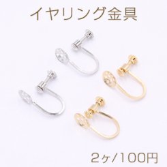 イヤリング金具 ネジバネ式 シャワー 8mm【2ヶ】